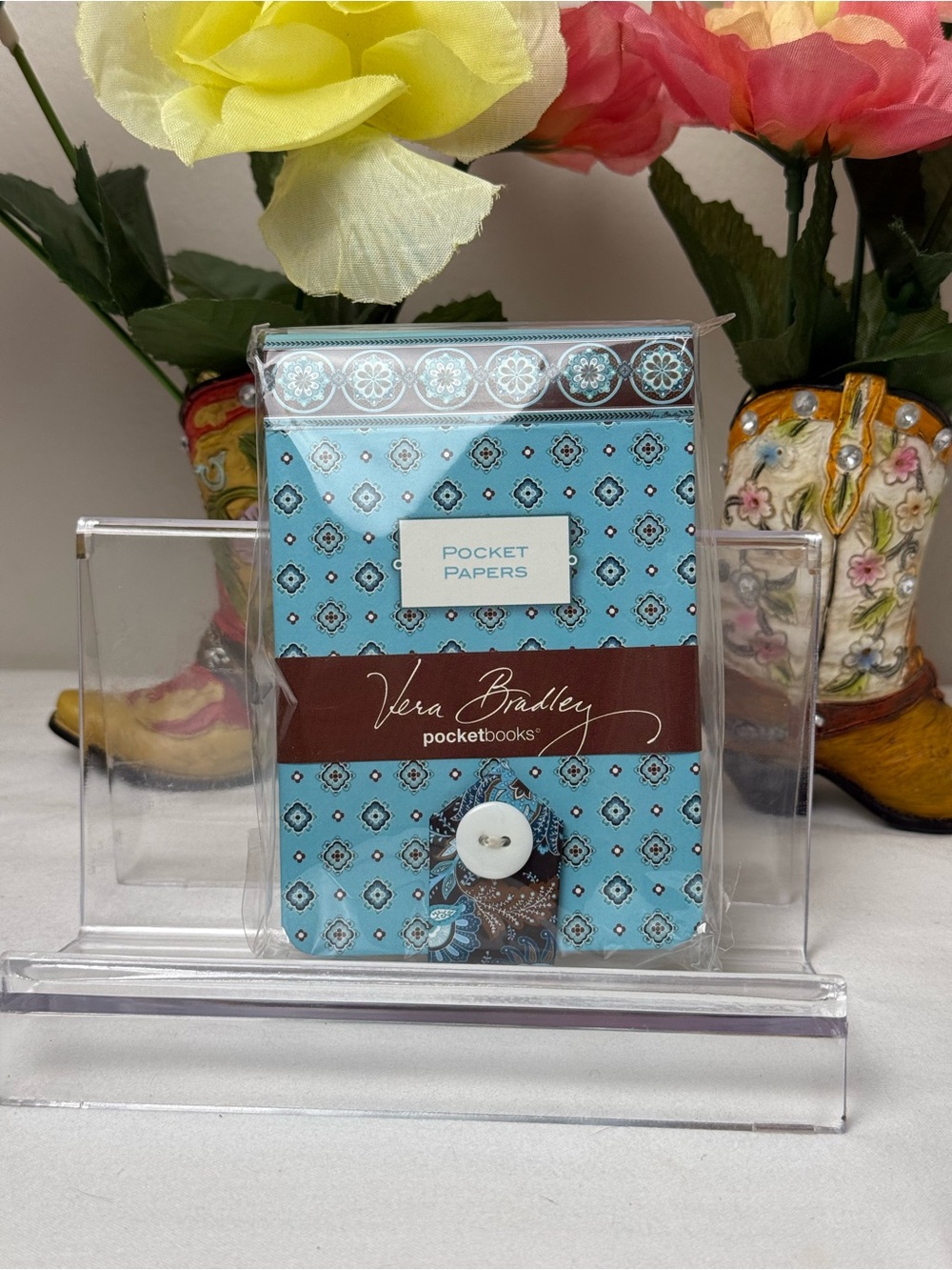 NWT Vera Bradley Java Blue Pocket Paper NIP